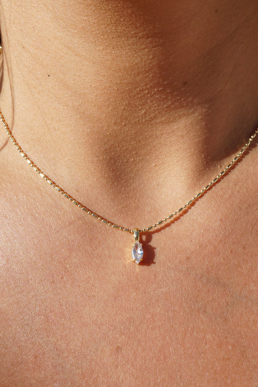 Golden Marquise Necklace