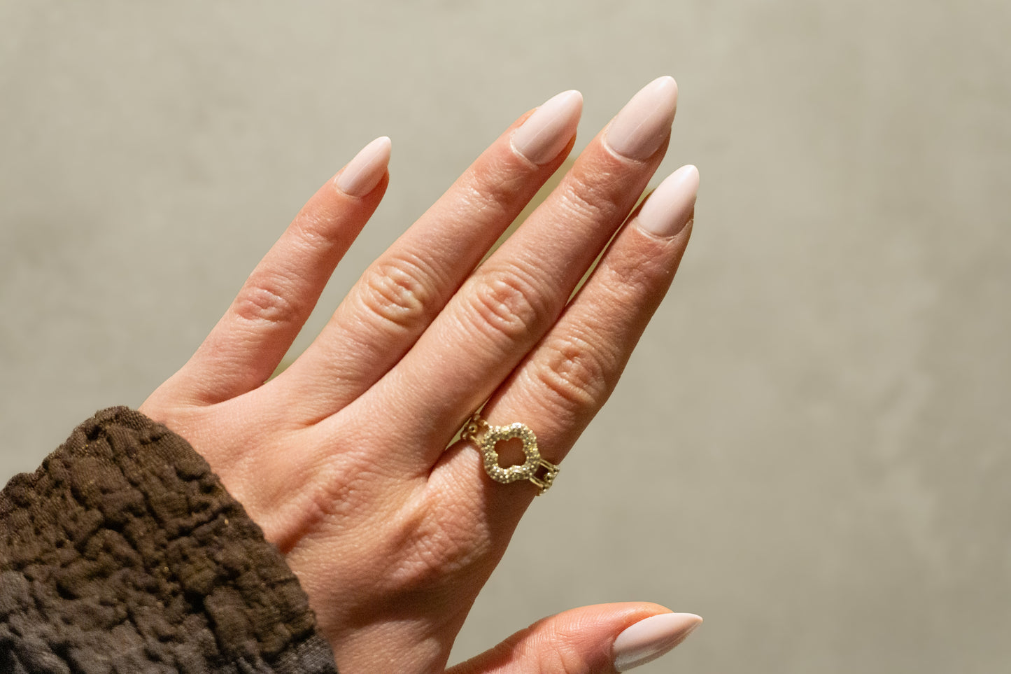 Clover CZ Ring
