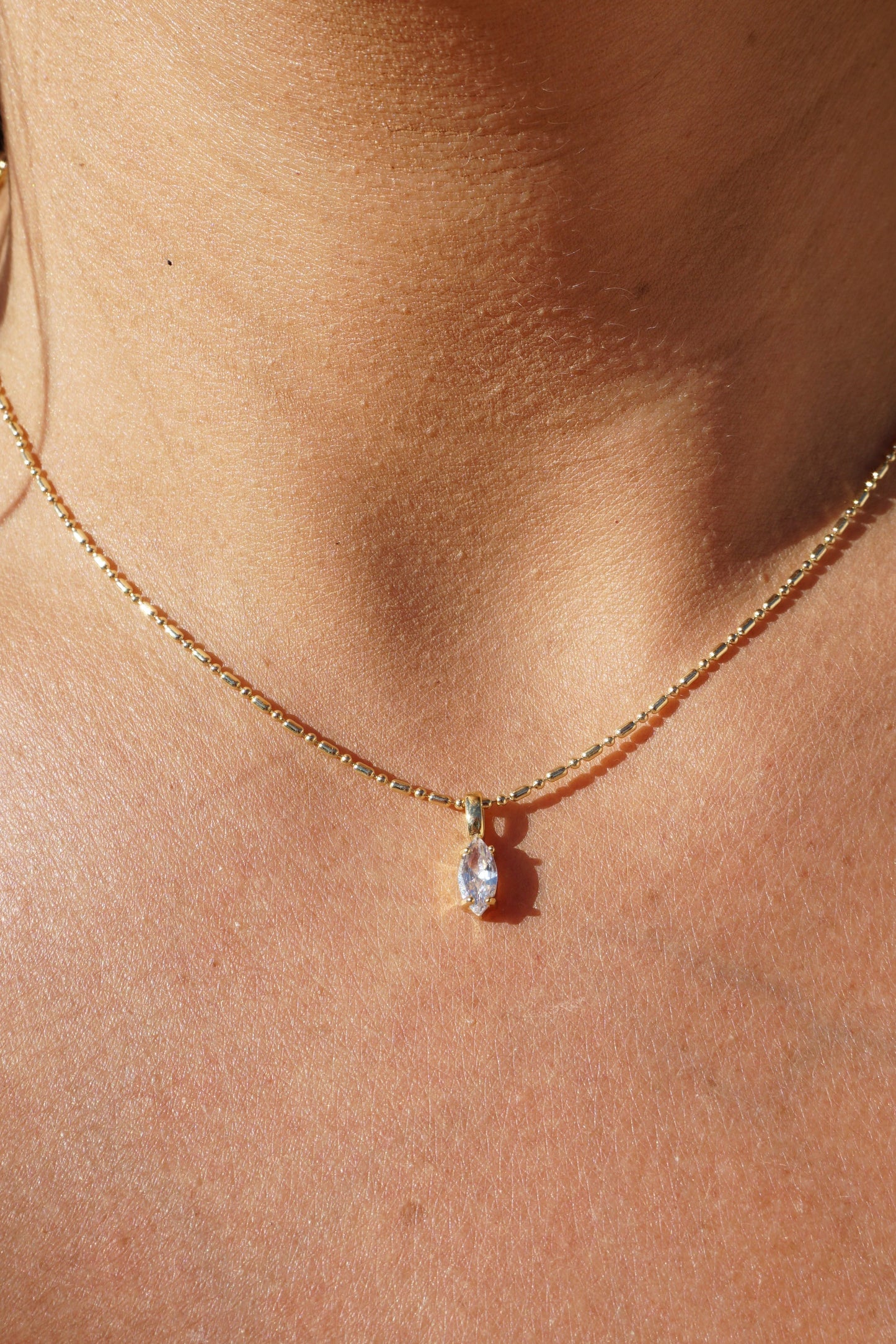 Golden Marquise Necklace